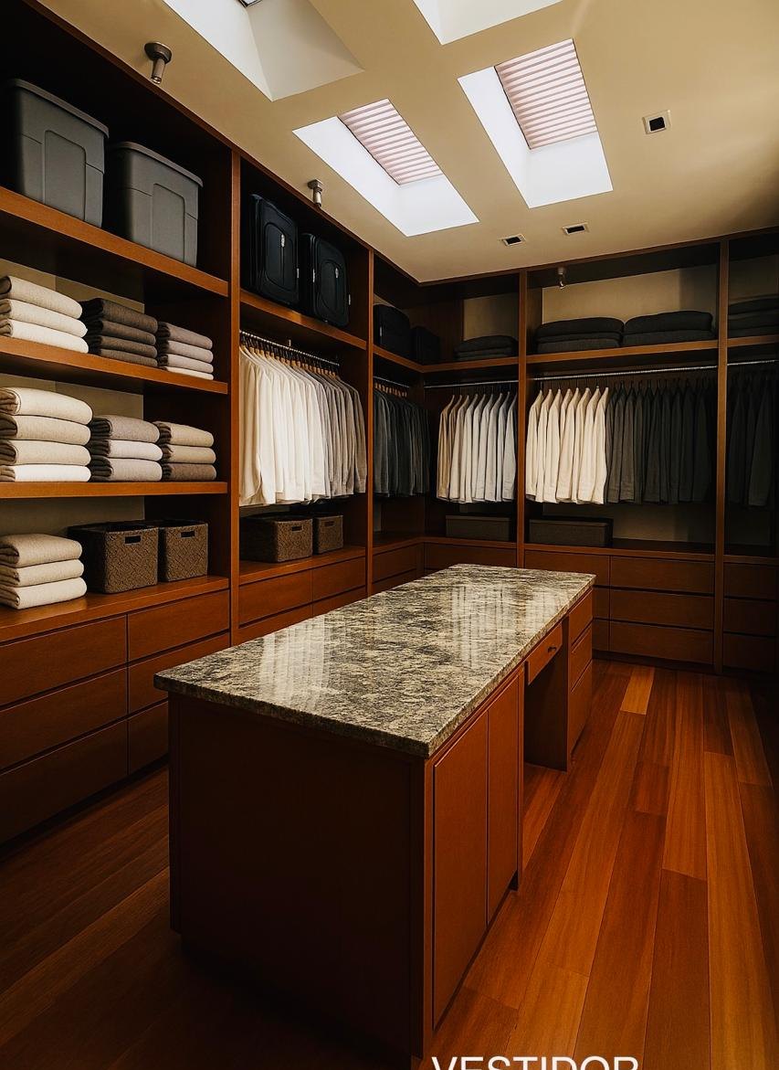 Vestidor principal con isla